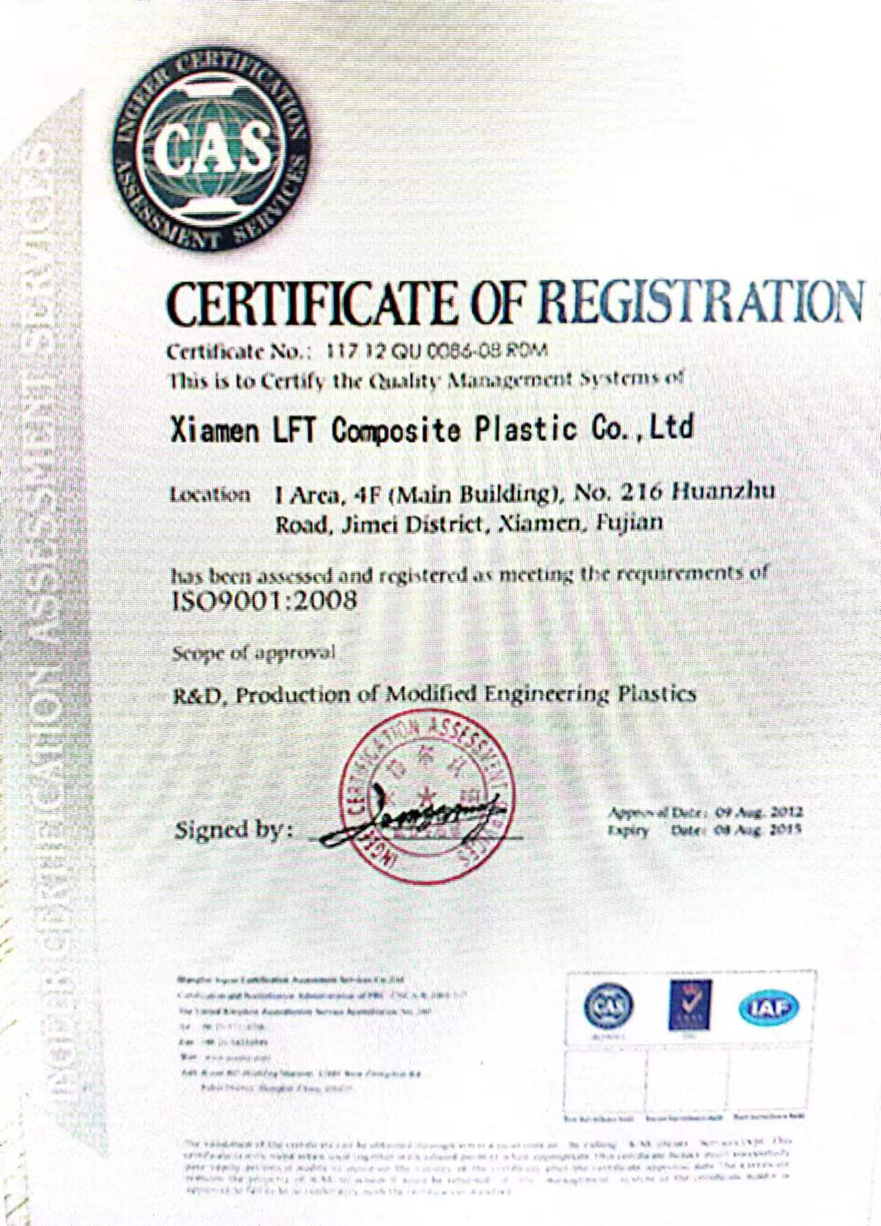 ISO certification